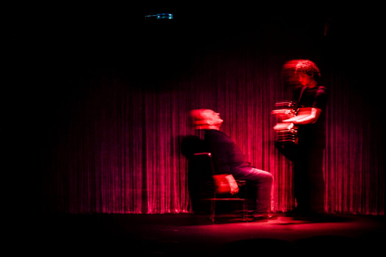 Ned Van Zandt and Mike Moore in LOST IN DEL VALLE (2). Photo by Lucas Noonan